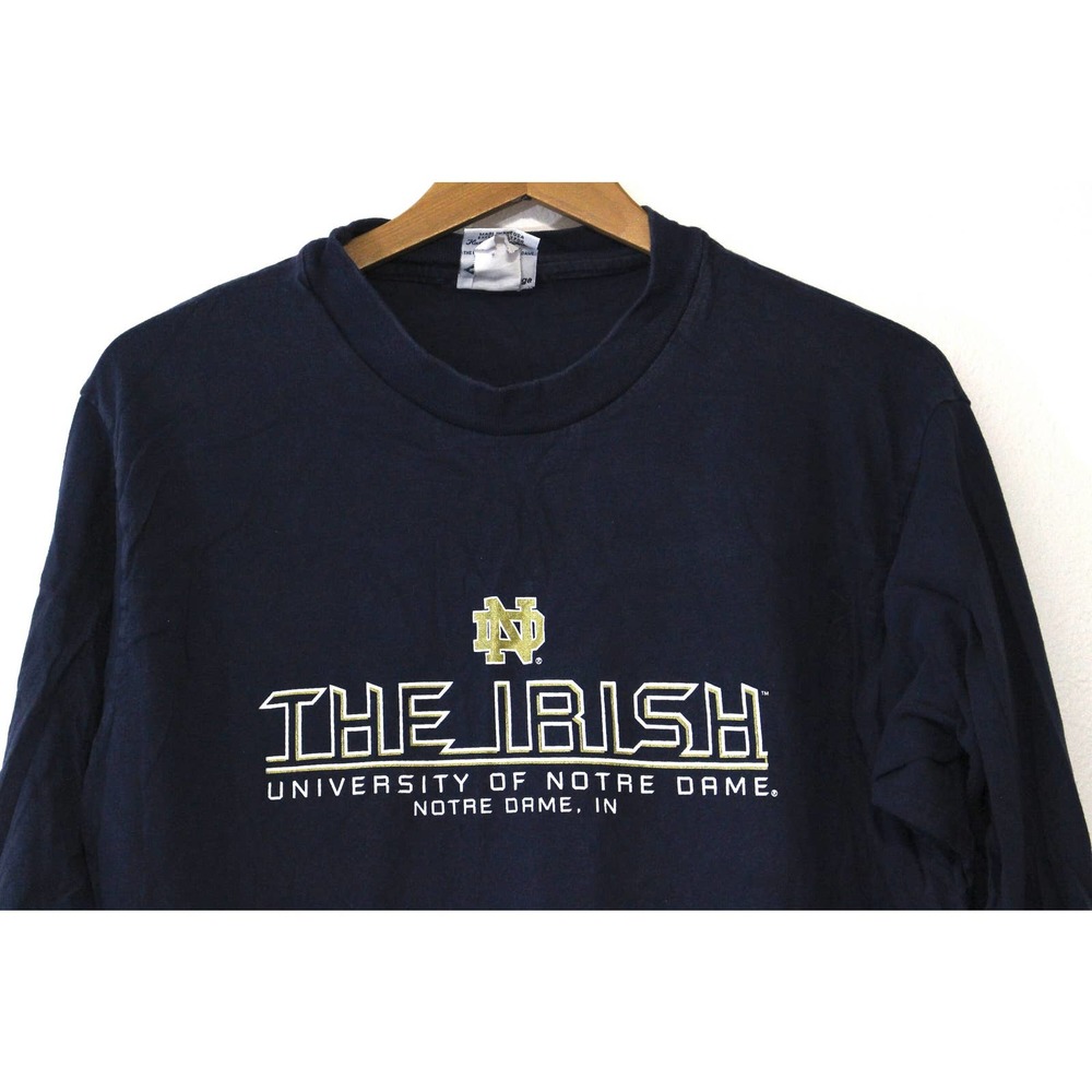 Vintage Notre Dame Fighting Irish Long Sleeve T Shirt Large - Picture 2 of 4